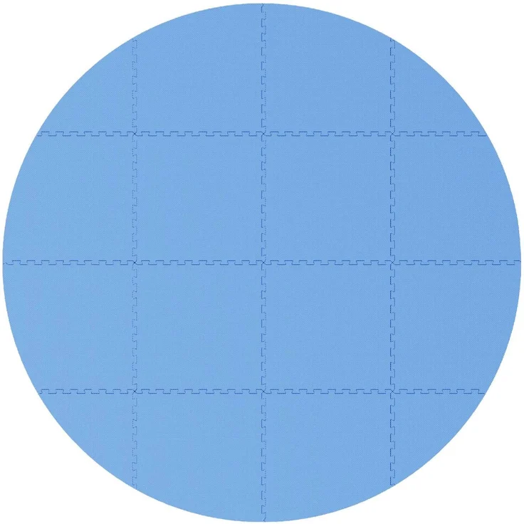 vidaXL Pool Bodenschutzmatte 16 stk. Ø 235 cm Rund EVA-Schaum Blau 42042635 – Bild 2
