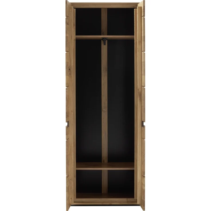 Garderobenschrank >ARAYA< 2 Türen, Eiche teilmassiv - 69x195x40,5 (BxHxT) – Bild 2