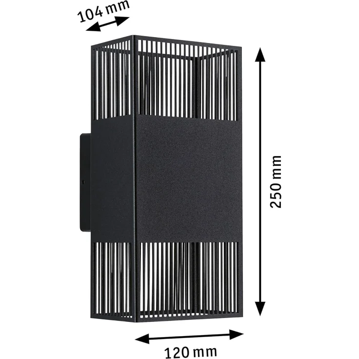 Paulmann 71251 LED Wandleuchte Tharin Schwarz 3000K IP44 – Bild 6