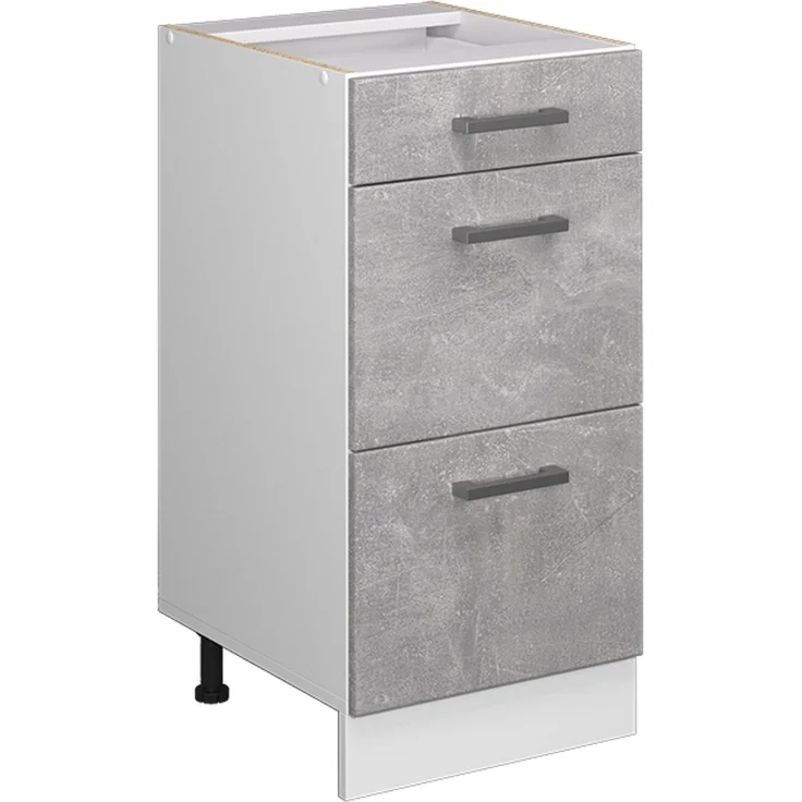 Küchenfront R-Line Beton 39.6 x 70.4 cm Möbelfront für den Schubladenunterschrank Vicco – Bild 5