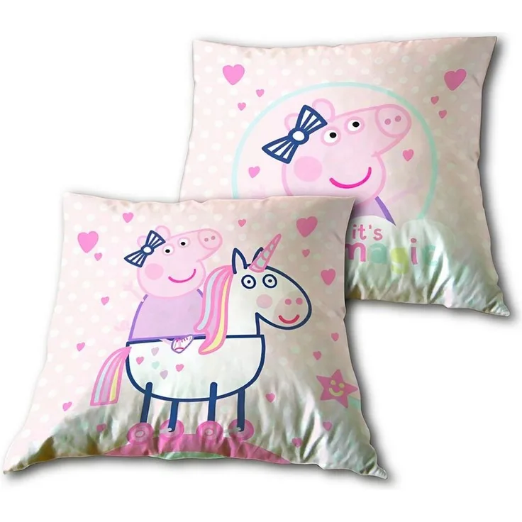 Peppa Pig Dekokissen Peppa Wutz Pig Kinder Kissen Dekokissen Cushion 35x35 cm