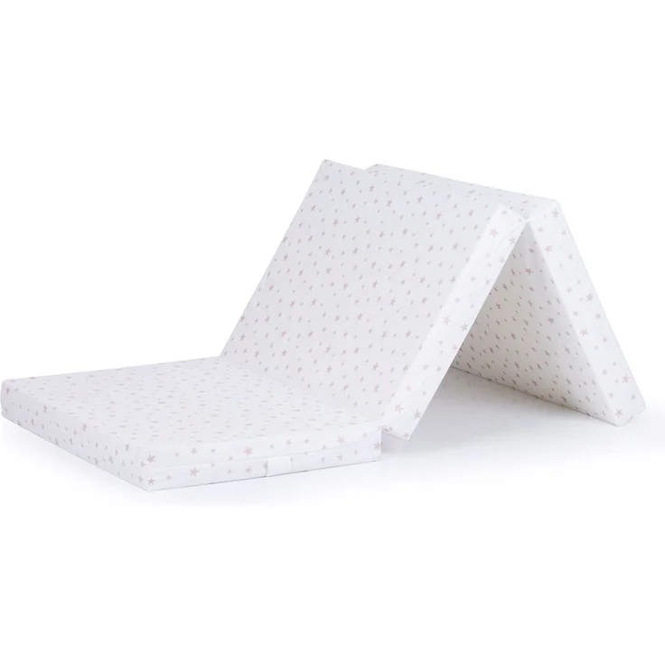 Chipolino Babybett Matratze Stars faltbar, Bezug waschbar, Größe 120 x 60 x 6 cm weiß Sterne – Bild 2