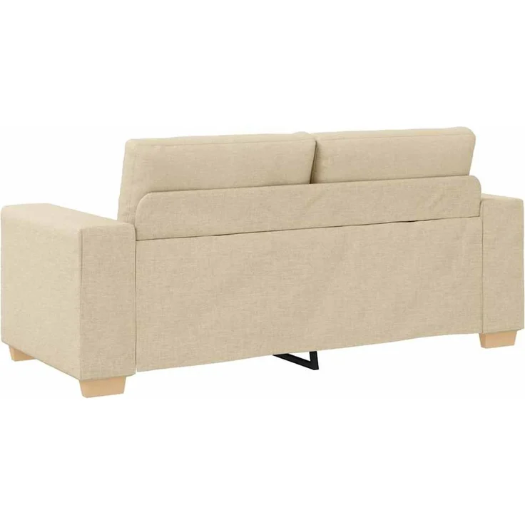vidaXL Loveseat-Sofa Creme 180x77x82 cm Stoff 4105085 – Bild 6