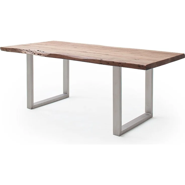Baumkantentisch >Calabria< in Akazie natur lackiert - 200x79,5x100 (BxHxT) – Bild 1