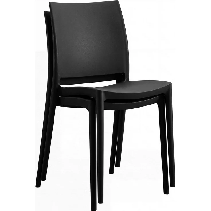 Gartenmöbel-Set GRETA mit 2 Stühlen - 156x72x81cm, Kunststoff, Schwarz | Balkonset Gartenset Tisch mit Stühlen Bistroset Outdoor – Bild 6