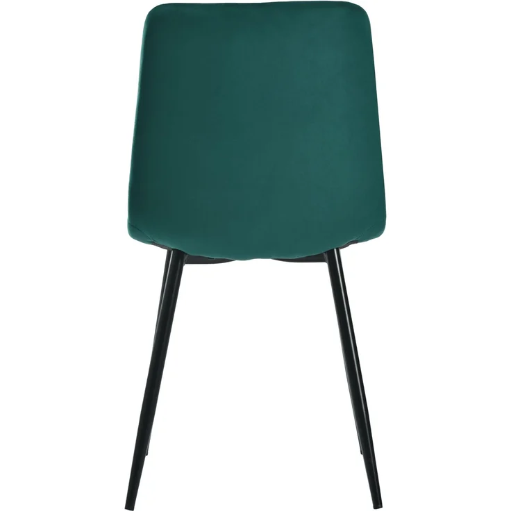 Esszimmer-Set 5-teilig runder Marmor Tisch 100cm×100cm & 4 Grün Samtstühle Metallgestell – Bild 8