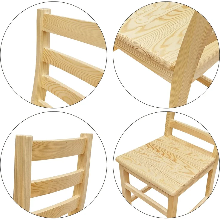 Küchenstuhl Massivholzstuhl Esszimmerstuhl Kiefer Stuhl 90.71-21 – Bild 5