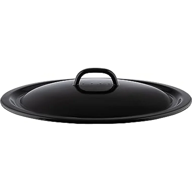 RIESS 0348-017 Vorratstopf 32 cm Emailledeckel mit Löchern, Schwarz / Kochtopf – Bild 3