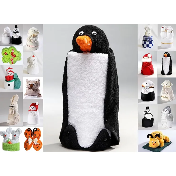 JACK Handtuch Set Frottier Geschenk Set viele Modelle Handarbeit Origami Gästetuch, (1-St), Handtuch, Waschhandschuh, gefaltete Tiere, tolle Geschenkidee
