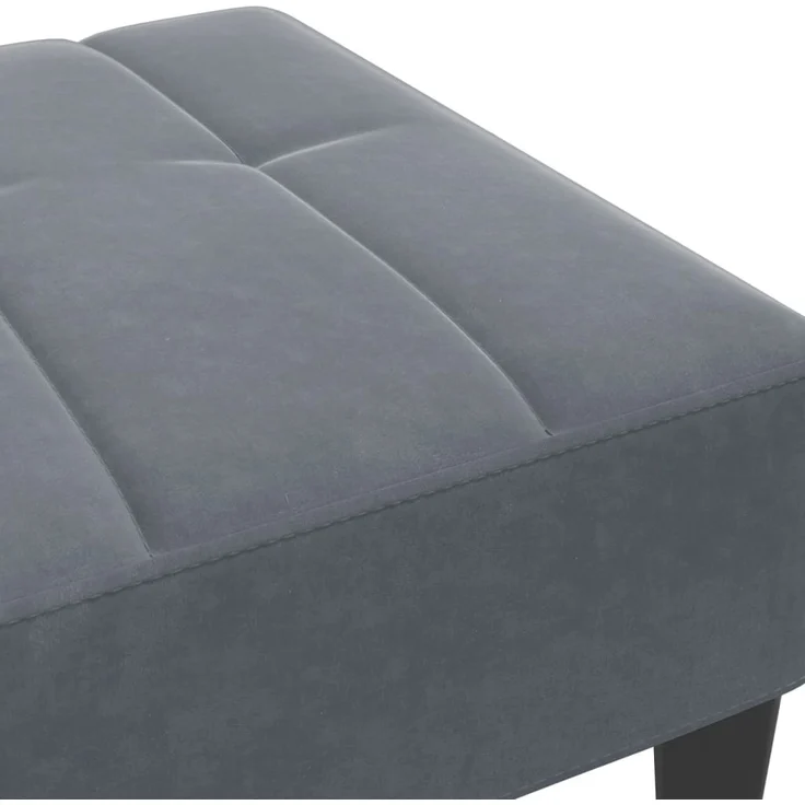 vidaXL Fußhocker Dunkelgrau 77x55x31 cm Samt 4007385 – Bild 5