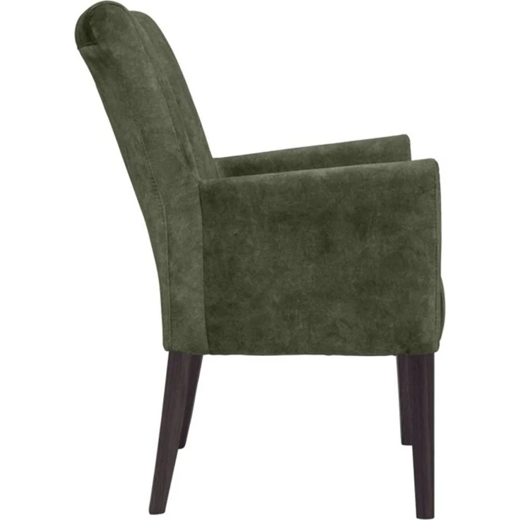 Home affaire Armlehnstuhl King, Esszimmerstuhl, Beingestell Massivholz Eiche oder Buche wengefarben – Bild 2