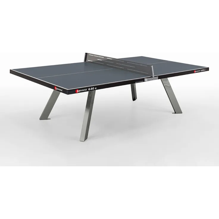 SPONETA 'S 6-80 e' Tischtennisplatte mit Metallnetz aus Stahl, wetterfest, ideal für den Ganzjahreseinsatz, grau, 152 x 274 x 76 cm