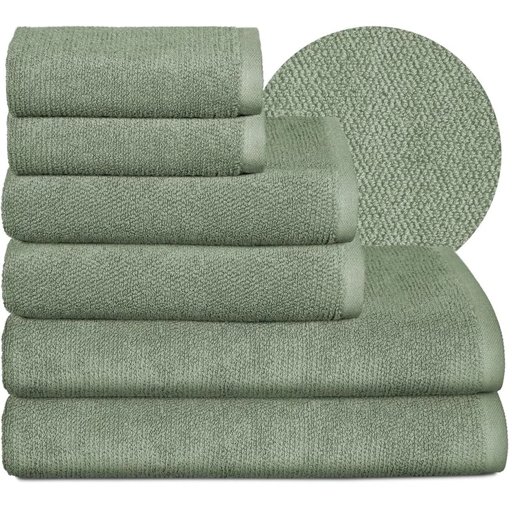 Beautex Handtuch Set Handtuch Set, Made in Europe, Frottier, (Multischlaufen-Optik, Frottier Premium Set aus 100% Baumwolle 550g/m) – Bild 1
