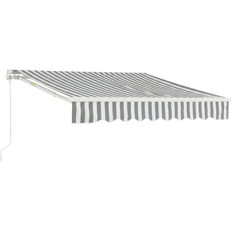 Markise Bitonto 300x250 cm Grau/Weiß [en. casa] – Bild 2
