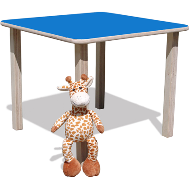 ELI Kindertisch - mit Bunter Tischplatte - Quadratisch - Blau – Bild 2