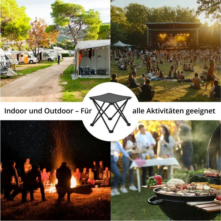 Stagecaptain Klappstuhl TP-334 Klapphocker faltbar für Camping - stabil bis 110 kg (4 St), nur 750 g, inklusive Tragetasche – Bild 2