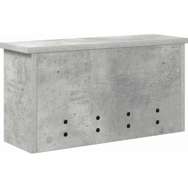 vidaXL Wandmontierter nachttisch mit Regal Beton Grau 50 x 16 x 26 cm 874310 – Bild 7