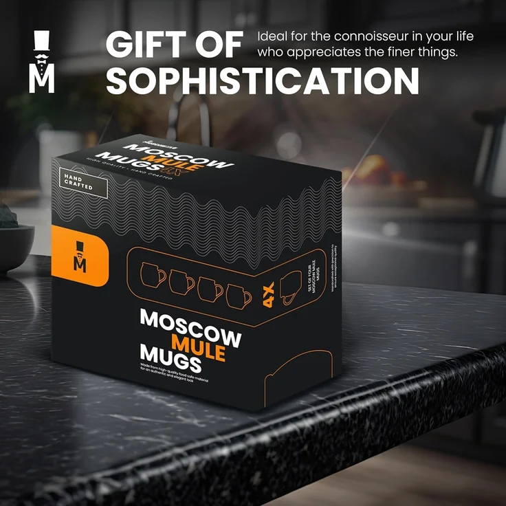 Moscow Mule Kupferbecher mit 4 Trinkhalmen und Schnapsglas Set von 4 handgefertigten, lebensmittelechten, reinen Kupferbechern Bonus Schnapsglas und 4 Kupfer Trinkhalme attraktive Box – Bild 6
