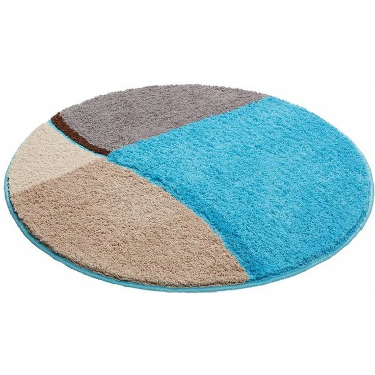 OTTO home Badematte Belio, Badvorleger, Badezimmer Teppich, Höhe 20 mm, rutschhemmend beschichtet, fußbodenheizungsgeeignet, schnell trocknend, strapazierfähig, Kunstfaser, rund, Badematte, Badteppich, Badematten auch als 2 tlg. Set erhältlich, bunt – Bild 4