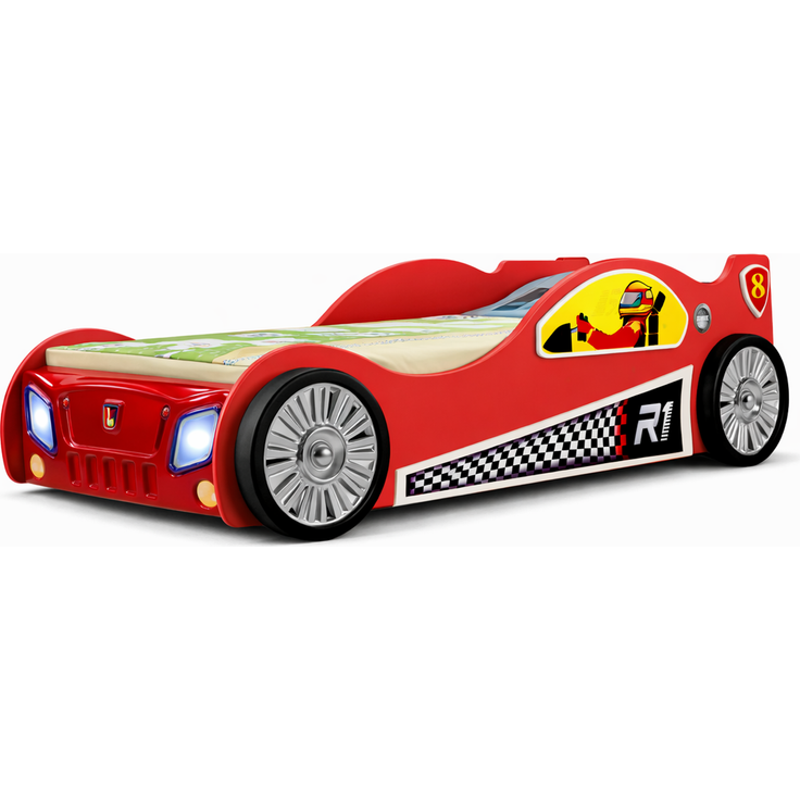 Kinderbett Monza mit Lattenrost 90x190 cm in Rot