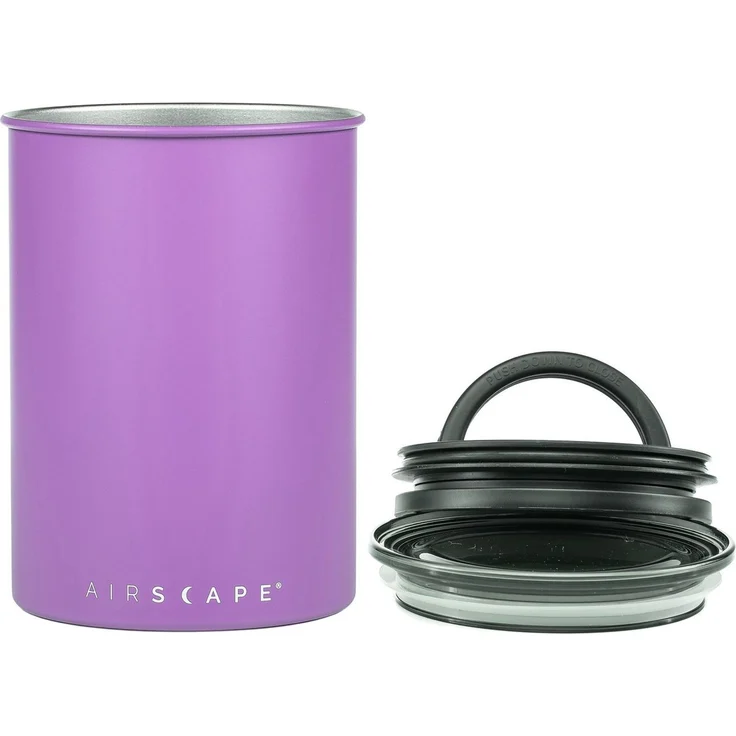Airscape Edelstahl Kaffeedose Vorratsdose luftdicht 1893ml lavendel matt AS3007 – Bild 2