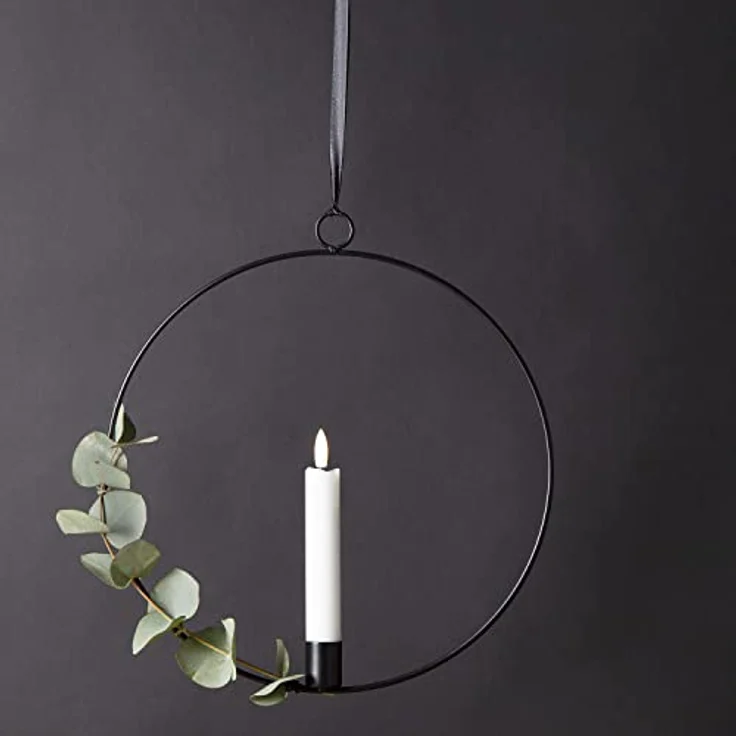 MARELIDA Hängeleuchte Dekoring mit LED Kerze Flamme mit Aufhänger 28,5cm Timer Batterie, LED Classic, warmweiß (2100K bis 3000K) – Bild 4