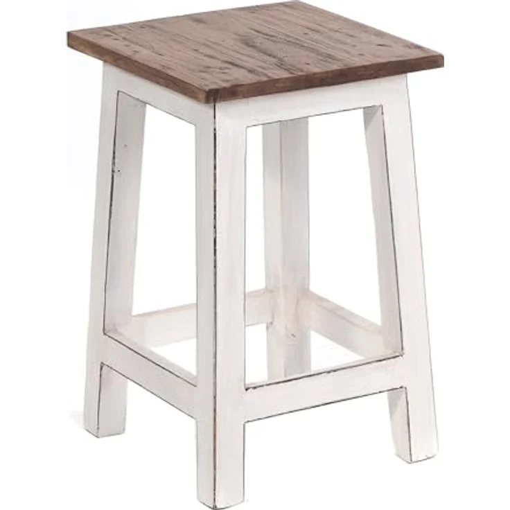 DESIGN DELIGHTS Hocker Sitzhocker MADERO, 48x30cm(HxB) Altholz Holzhocker, massivholz Hocker – Bild 2