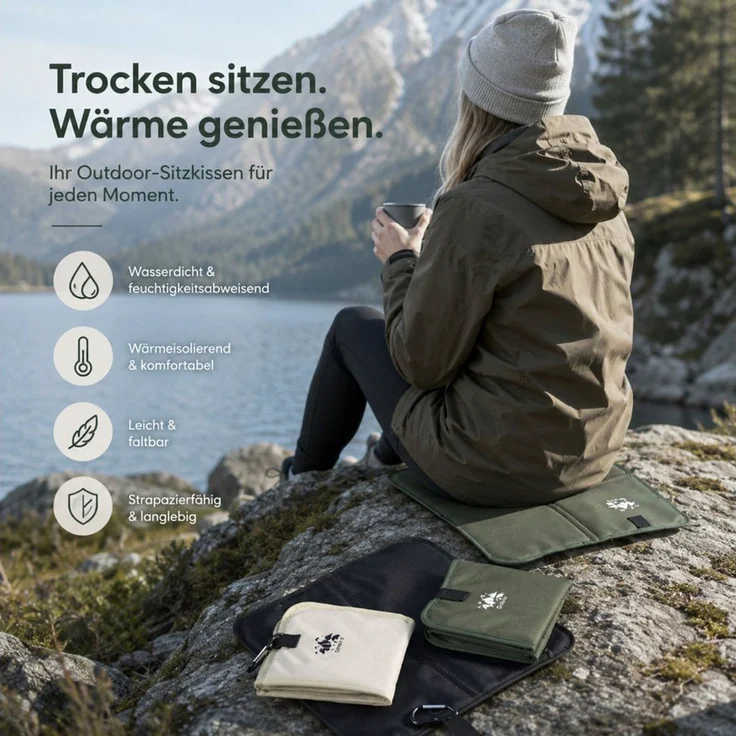Jumpeak Sitzkissen Camping,Picknick,mehrfarbig,Aufbewahrung,tragbar,Outdoor Sitzkissen, Oxford,Bergsteigen,Stuhl,wasserdicht,klappbar,einzeln,Picknick Zubehör – Bild 4