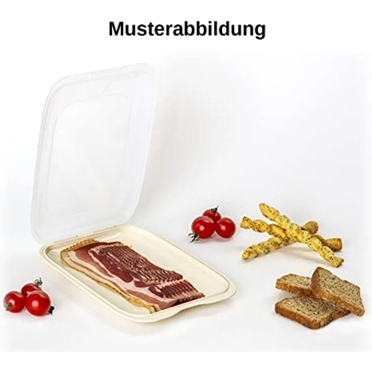 Engelland Frischhaltedose Aufschnittdosen, Aufschnittbox, PP-Kunststoff, BPA-frei, (Vorteils-Set, 4-tlg, mit transparentem Deckel), stapelbar, platzsparend, Ordnung im Kühlschrank, Organizer, Stapelbox – Bild 7