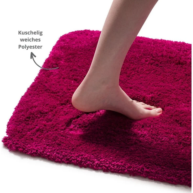 liebling Badematte Superior, rutschhemmend beschichtet, schnell trocknend, strapazierfähig, fußbodenheizungsgeeignet, Polyester, rechteckig, kuschelig weiches Polyester, in vielen verschiedenen Größen und Farben – Bild 3