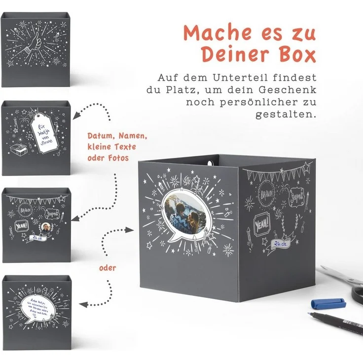 SURPRISA Geschenkbox mit Rätsel und Schloss – Bild 3
