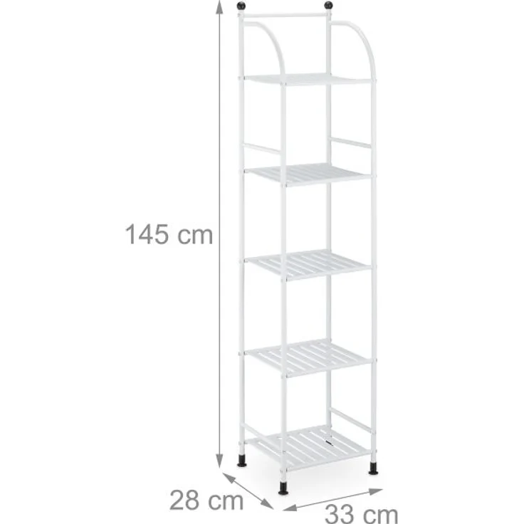 Schmales Standregal mit 5 Ablagen – Bild 4
