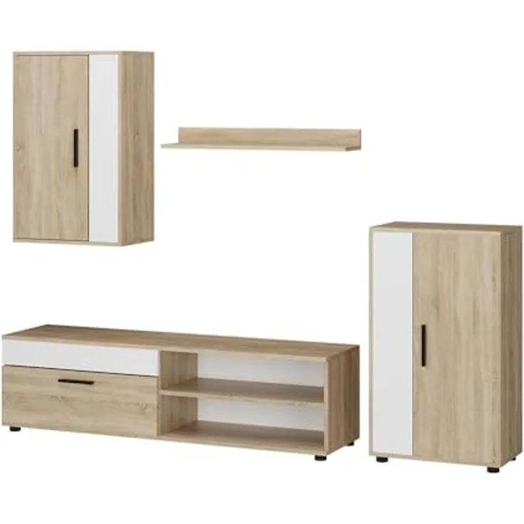 Wohnwand Berno Sonoma 4-teiliges Set Vicco