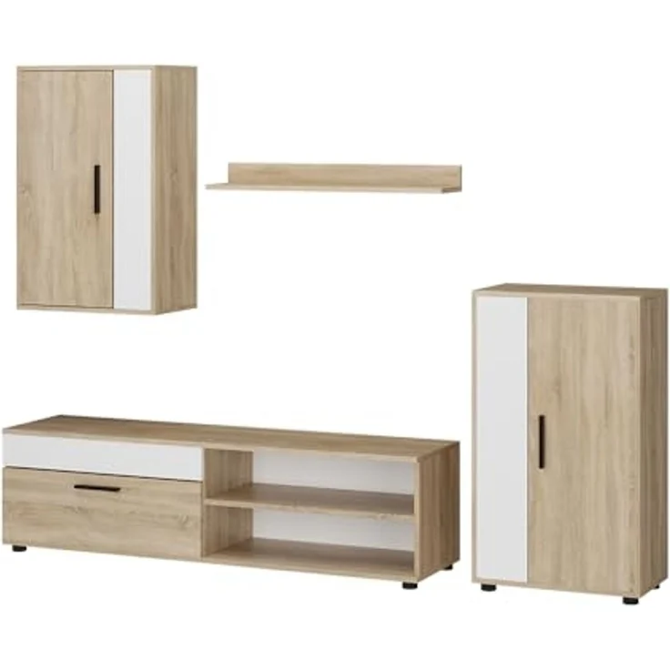 Wohnwand Berno Sonoma 4-teiliges Set Vicco – Bild 1