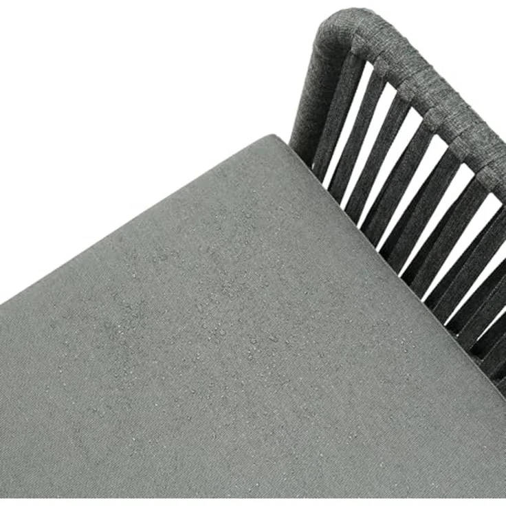 IDIMEX Garten-Essgruppe AFUERA, Gartenmöbelset für 8 Personen, wetterfester Materialmix Schwarz – Bild 6