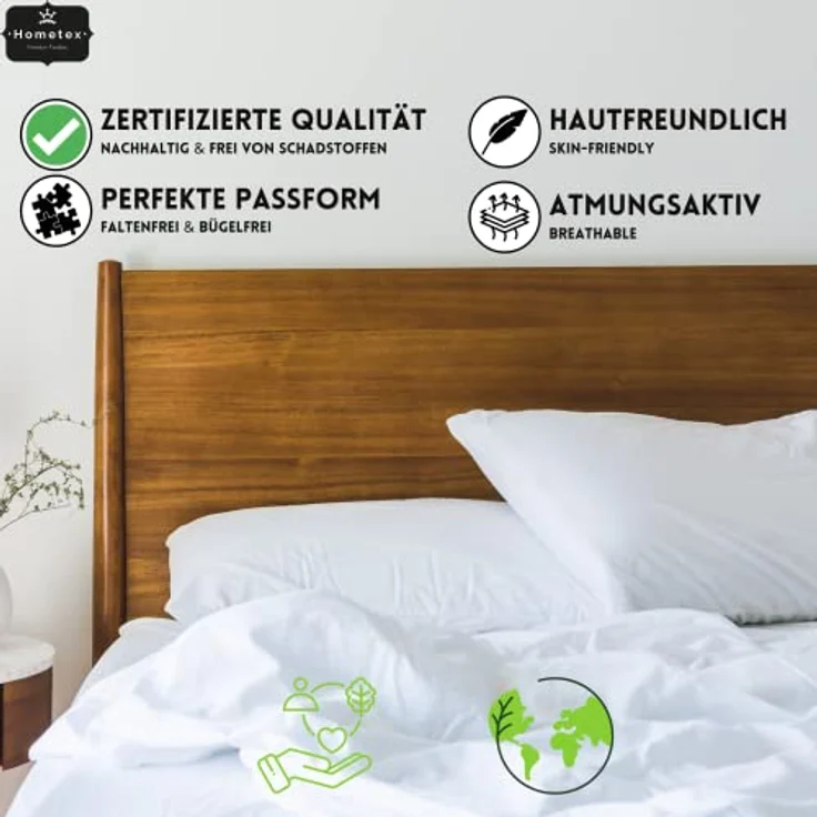 Hometex Premium Textiles Spannbettlaken aus Mikroflausch oder Teddyflausch - Bettlaken extra warm & kuschelig, Gummizug: Rundum, viele Größen und Farben in Premium Qualität – Bild 5