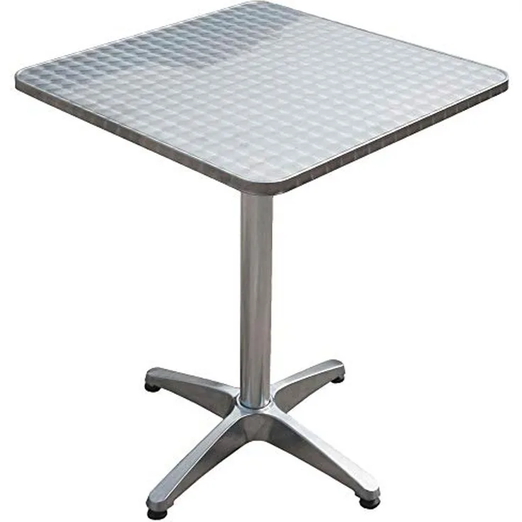 Bistrotisch aus Aluminium, quadratisch, H 70 cm