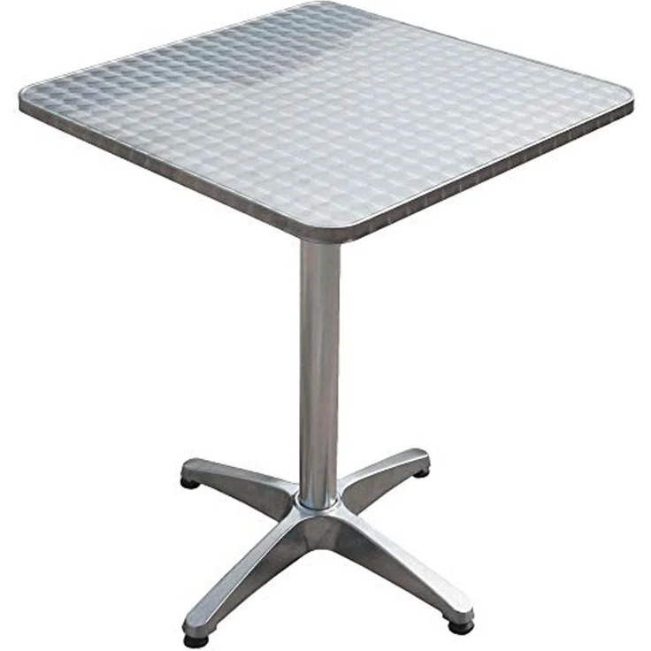 Bistrotisch aus Aluminium, quadratisch, H 70 cm – Bild 1