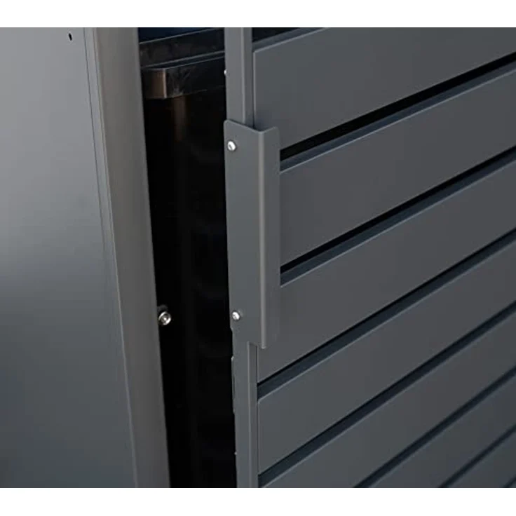 Westmann Metall Mülltonnenbox 4er Kubus | 4x240 L | Anthrazit | 68 x 80 x 116 cm – Bild 4
