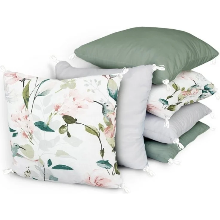Amilian Bettnestchen 210 cm (6 Polster ca. 35 x 35 cm) Bettumrandung - Umrandungen, (Kissen als Nestchen, Kantenschutz), Umrandungen – Bild 4