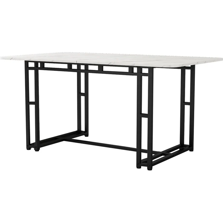 Esszimmer-Set 5-teilig mit Tisch 120x70 cm & 4 Grün Samtstühlen, Küchentisch, stabiler Essbereich für Wohnzimmer und Küche – Bild 8