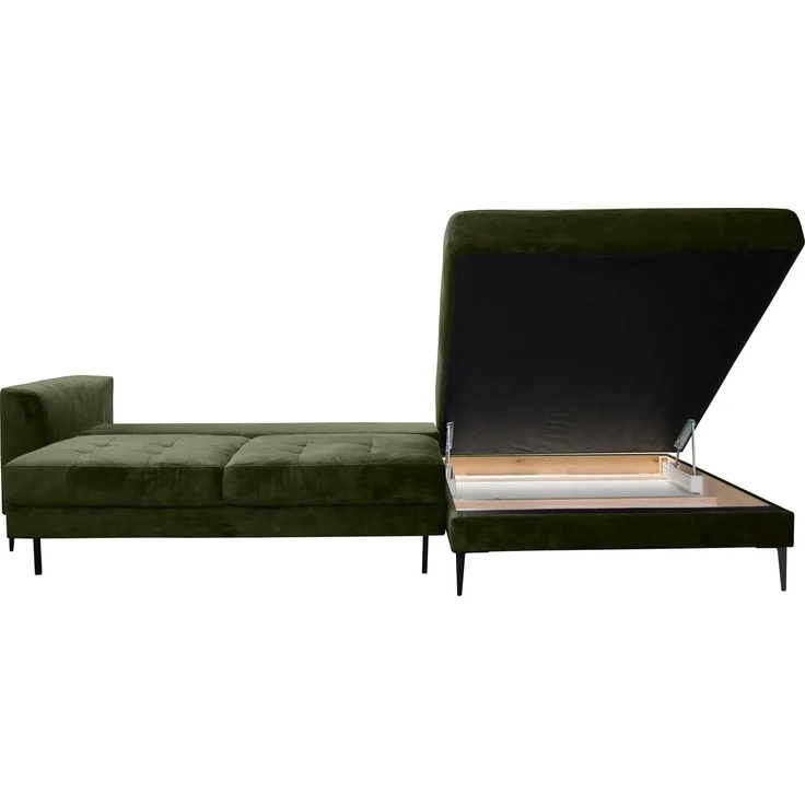 TRENDMANUFAKTUR Ecksofa Luzi, wahlweise mit Schlaffunktion und Bettkasten bestellbar, L-Form, Designsofa mit tollem Sitzkomfort, Metallfüße schwarz, Breite 280 cm – Bild 2