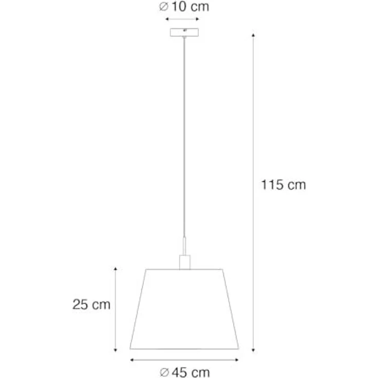 Qazqa Pendelleuchte Combi, ohne Leuchtmittel, E27, Weiß, Modern, Textil, 1-flammig – Bild 2