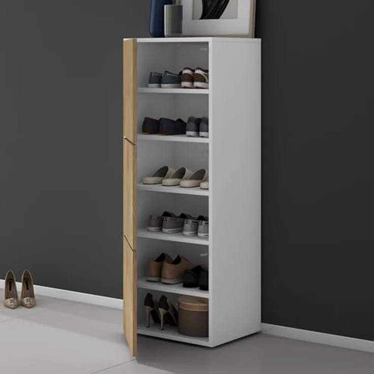 doporro Schuhschrank Schuhregal Schuhständer mit 3 Fächern Schuhschrank02 – Bild 7