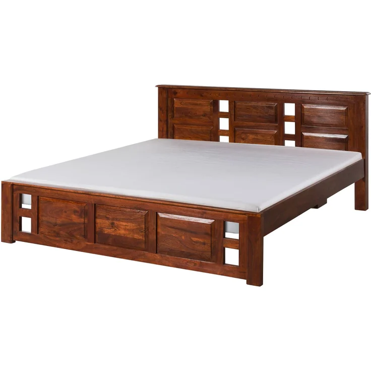 Bett Akazie 160x200x90 nougat lackiert OXFORD #252 – Bild 1