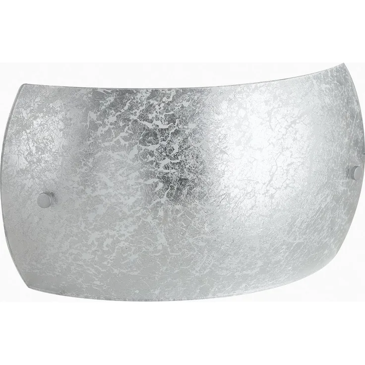 40 W Wandleuchte VANITY E14 ohne Leuchtmittel Höhe 12cm, Glas silber