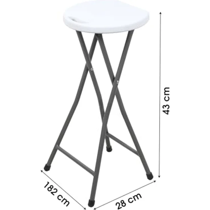 Sunnydays klappbarer Barhocker Tresenhocker Bar-Hocker 223207 weiß – Bild 2