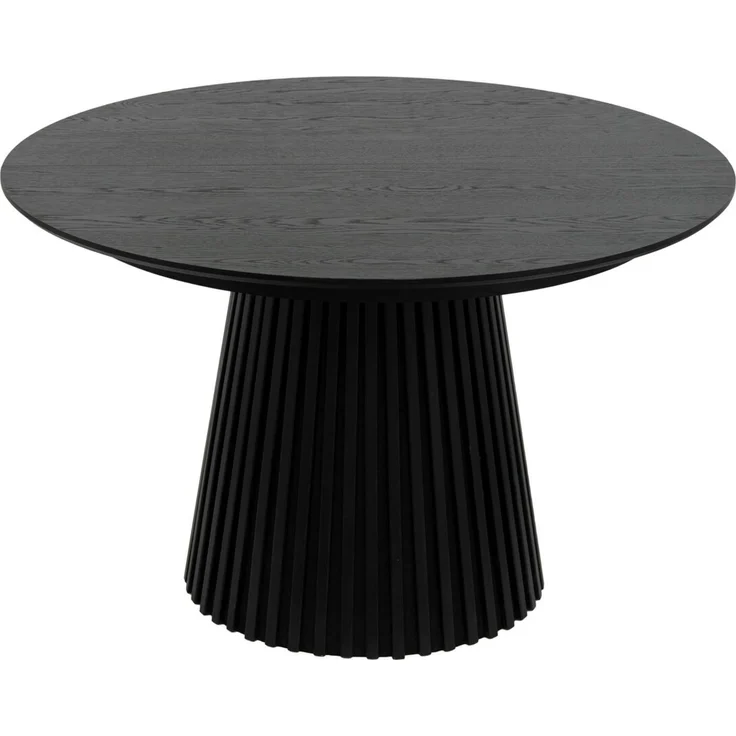 Esstisch Gobens Ausziehbar Ø120-220 cm Eiche Schwarz- Flexibler Holztisch – Bild 5