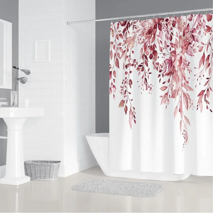 M&W DAS DESIGN Duschvorhang ​​180x200 Shower curtains Anti schimmel Duschvorhang waschbar – Bild 2