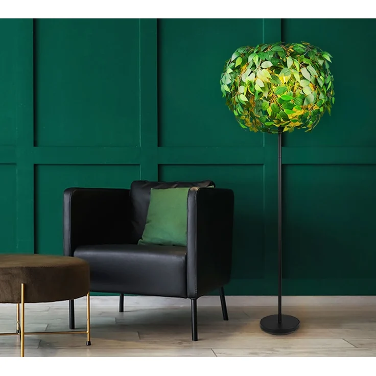 Stehleuchte, Blätter-Design, 3 Flammig, Grün, H 180 cm – Bild 3